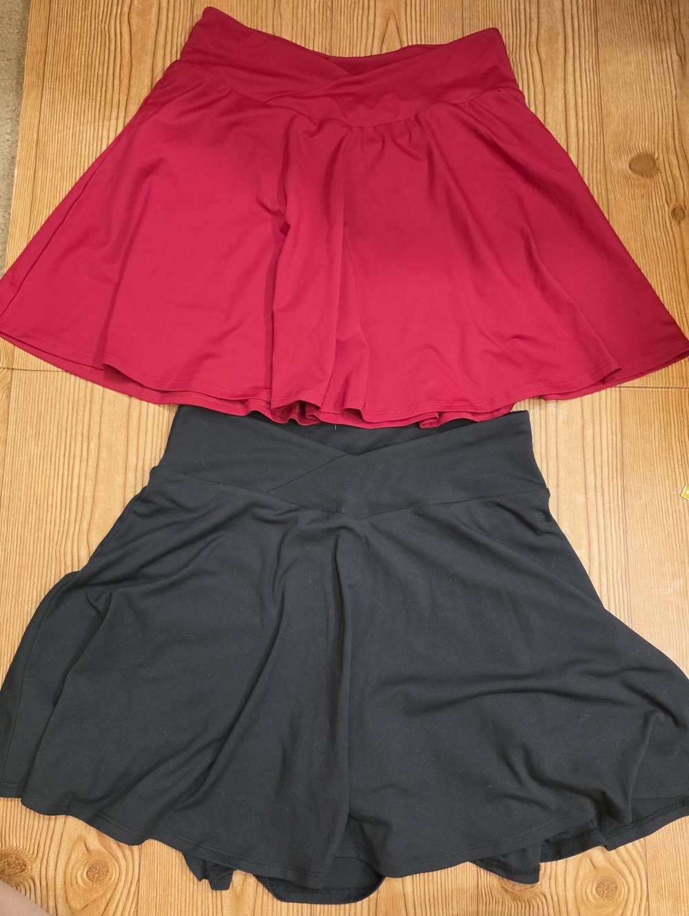 (2) Fabletics Crossover Classic Mini Skirts